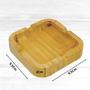 Imagem de Cinzeiro de Bambu Quadrado Compacto 9 5cm x 2cm