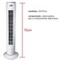 Imagem de Circulador de Ar Torre Wincy: Silencioso, 3 Velocidades e Design em Coluna para Climatização Moderna e Eficiente