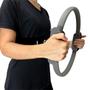 Imagem de Circulo Mágico Arco Anel Flexível Yoga Exercício Pernas DS1046 Cinza Dafoca Sports