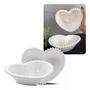 Imagem de cj. 2 bowls coração porcelana branca 15x13x5cm