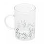 Imagem de Cj 2 Canecas de Vidro Resistente ao Calor Flor 280ml Wolff