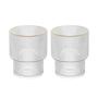 Imagem de Cj 2 Copos Baixos de Cristal C/fio De Ouro Lines 220ml