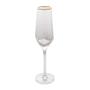 Imagem de CJ 2 Taças De Cristal P/ Champanhe C/ Borda Dourada Taj  330 ml - Wolff