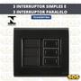 Imagem de Cj 3 interruptores simples + 3 interruptores paralelo 4x4 liz grafite tramontina