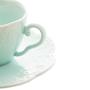 Imagem de Cj 4 Xícaras Café Porcelana c/ Pires Butterfly Azul 120ml Bon Gourmet