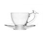 Imagem de Cj 4 xicaras cha cristal ecologico c/pires bird 180ml wolff
