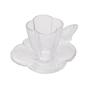 Imagem de Cj 4 xícaras de Cha de vidro c/ Pires Butterfly 180 ml wolff