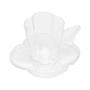 Imagem de Cj 4 Xícaras P/Chá C/Pires de Vidro Butterfly Transparente 180ml Wolff