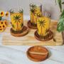 Imagem de Cj 6 Copos Altos de Vidro Palm Tree Handpaint 360ml Wolff