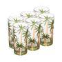 Imagem de Cj 6 Copos Altos de Vidro Palm Tree Handpaint 360ml Wolff