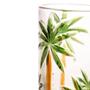 Imagem de Cj 6 Copos Altos de Vidro Palm Tree Handpaint 360ml Wolff