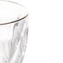 Imagem de Cj.6 Taças Agua Vidro c/Fio Ouro Diamond Transparente 325ml