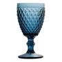 Imagem de CJ 6 TACAS P/AGUA DE VIDRO SODO-CALCICO BICO DE ABACAXI AZUL 325ml