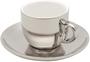 Imagem de CJ 6 XICARAS CAFE PORCELANA C/PIRES E SUPORTE VERSA BRANCO/PRATA 90ml - WOLFF