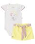 Imagem de Cj body/short saia molet fem p