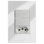Imagem de Cj Duplo Simples + Tomada 10A 4X2 - Recta Espelhada Gloss