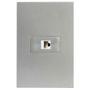 Imagem de Cj Rj45 Cat6 (Internet) Hor. 4X2 - Recta Prata Satin Fosco