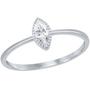 Imagem de Clássico W-2744-5 Feminino Sterling Silver Marquise CZ Ring, S