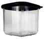 Imagem de Clear Mate Quadrado 205ml Transparente tampa Preta (Policarbonato) Tupperware