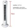 Imagem de Climatizador de Ar Silencioso Ventilador de Coluna Torre Circulador  Ar Potente - 110v