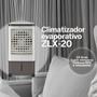 Imagem de Climatizador e umidificador de ar portátil 4 funções zellox 20 litros cinza 127v