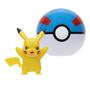 Imagem de Clip Go Bola e Figura Pokemon Pikachu Com Great Ball