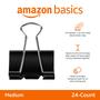 Imagem de Clipes de Papel Binder Amazon Basics Médio - Pacote com 48 Unidades