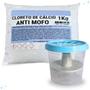 Imagem de Cloreto De Cálcio Antimofo 1kg + 1 Pote Para Antimofo