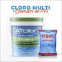 Imagem de Cloro Para Piscina Atcllor 10kg 3 Em 1 Multiação + PH mais (barrilha) 02 kg
