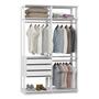 Imagem de Closet 3 Gavetas 3 Cabideiros 9013 Branco - Be Mobiliário