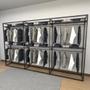 Imagem de Closet araras, guarda roupas aberto industrial com 23 peças preto fdprp135