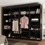 Closet Casal Helena Diamantina 8 Prateleiras Preto Fosco - Panorama Móveis Imagem de Closet Casal Helena Diamantina 8 Prateleiras Preto Fosco - Panorama Móveis