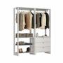 Imagem de Closet com 2 Cabideiros, 3 Gavetas e 4 Prateleiras EY101-102 Linha Yes Emovell