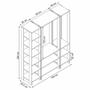 Imagem de Closet com 2 Cabideiros e 12 nichos EY101-4-5 Linha Yes Emovell