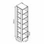 Imagem de Closet com 2 Cabideiros e 12 nichos EY101-4-5 Linha Yes Emovell
