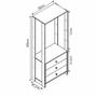 Imagem de Closet com 2 Cabideiros e 6 Gavetas EY102-102 Linha Yes Emovell