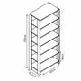 Imagem de Closet com 2 Gavetas e 11 Nichos EY103-106 Linha Yes Emovell