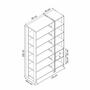 Imagem de Closet com 2 Gavetas e 11 Nichos EY103-106 Linha Yes Emovell