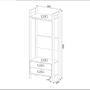 Imagem de Closet com Cabideiro Multiuso com 2 Gavetas e 2 Prateleiras