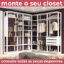 Imagem de Closet Componível 2 Prateleiras e Cabide Alto 70cm 1008 Clothes BE Mobiliário