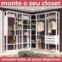 Imagem de Closet Componível Completo 2 Peças 1,40m 9010 Clothes Be Mobiliário