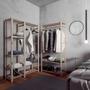 Imagem de Closet Duplo Design Arara Industrial Pinus Cabideiros P/ Quarto