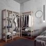 Imagem de Closet Duplo Design Arara Industrial Pinus Cabideiros