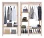 Imagem de Closet Duplo Design Arara Industrial Pinus Cabideiros