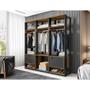 Closet Guarda Roupa Aberto Com Prateleira E Cabideiro Titan - Móveis Leão Imagem de Closet Guarda Roupa Aberto Com Prateleira E Cabideiro Titan
