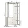 Imagem de Closet Modulado 2 Peças com 1 Cabideiro 3 Gavetas e 7 Nichos Yes