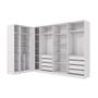 Imagem de Closet Modulado de Canto Casal 4 Peças (Sem portas) 8 Gavetas Arca