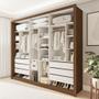 Imagem de Closet Modulado Premium Itália 242cm 6 Gavetas Minastex