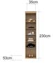 Imagem de Closet Modulado Sem Portas com Prateleiras 35 cm MDF Lotus Belmax