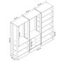Imagem de Closet Multi Yes Com 2 Cabideiros 3 Gavetas e 10 Prateleiras Nova Mobile